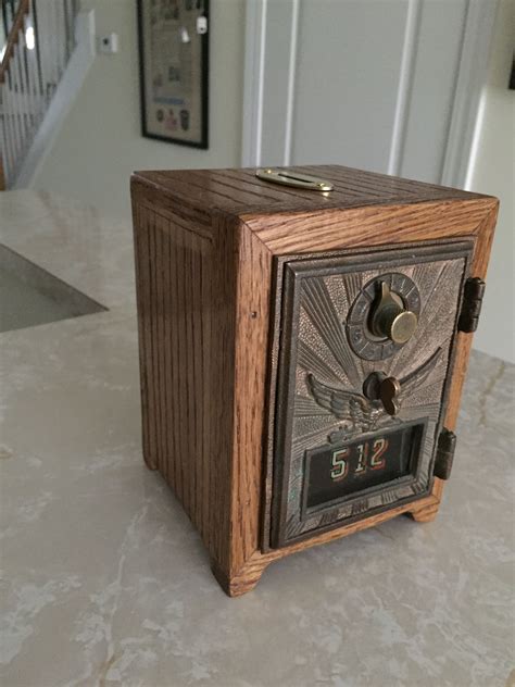 vintage metal bank boxes diy|antique box door bank.